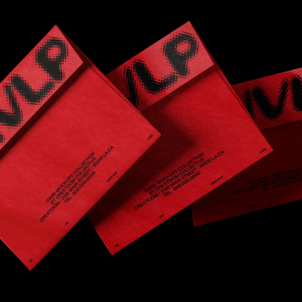 Envelope Mockup on Dark Background