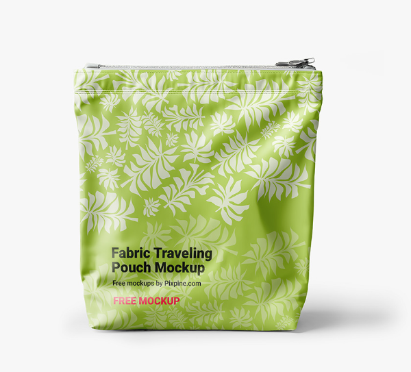 Fabric Traveling Pouch Mockup