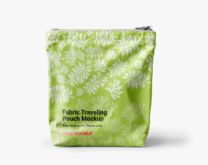 Fabric Traveling Pouch Mockup