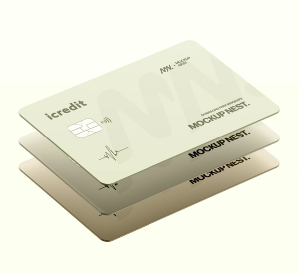 Floating credit card Mockup Design Presentation