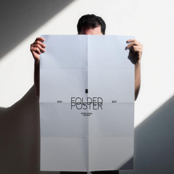 Folded Poster Mockup