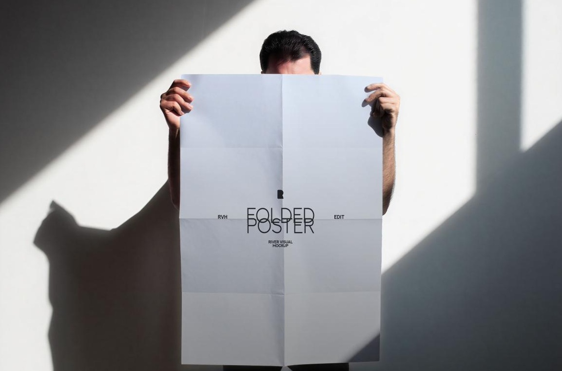 Folded Poster Mockup