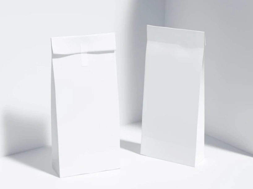 Free 2 Paper Food Bag Mockup