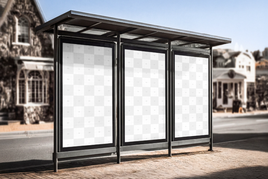 Free 3 Panel Billboard Mockup Online editable PSD
