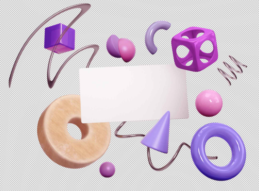 Free Business card with Artistic elements Mockup PSD