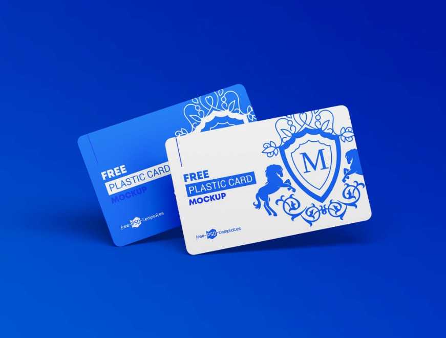 Free Plastic cards Mockup PSD
