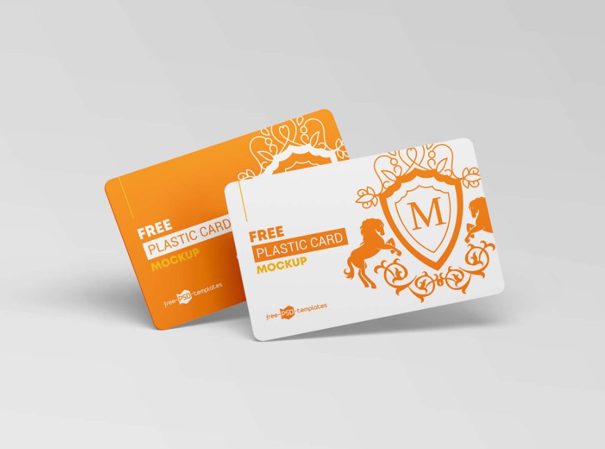 Free Plastic cards Mockup PSD