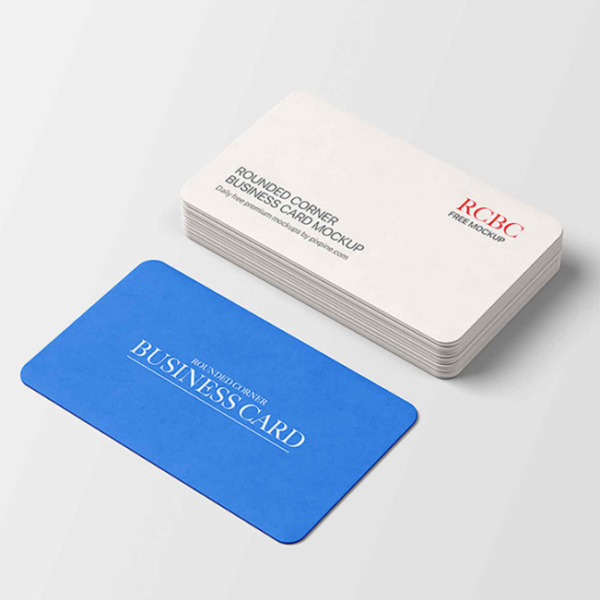 Free Round corners Business card Mockup