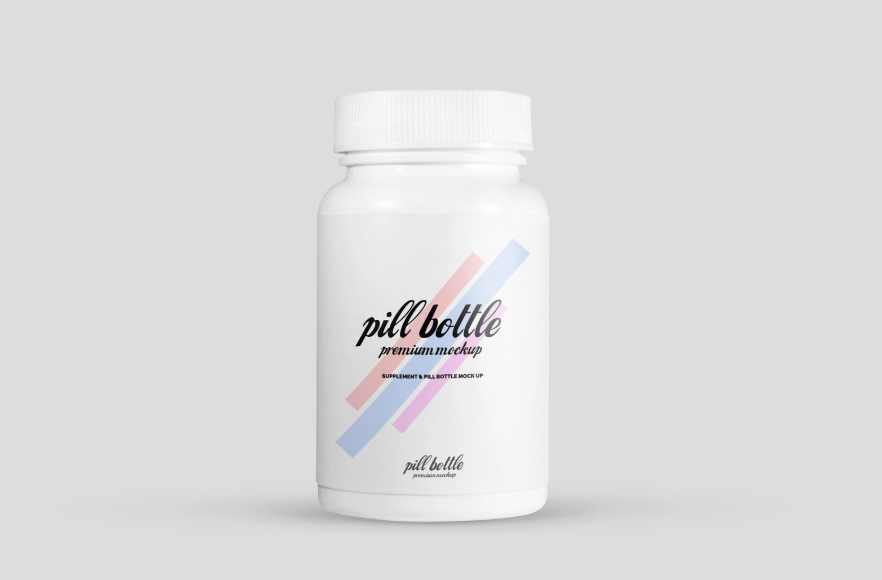 Free Supplement Pill Bottle Mockup PSD for Packaging