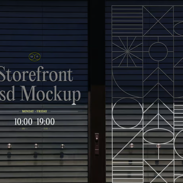 Free Two Door Window Blind Mockup