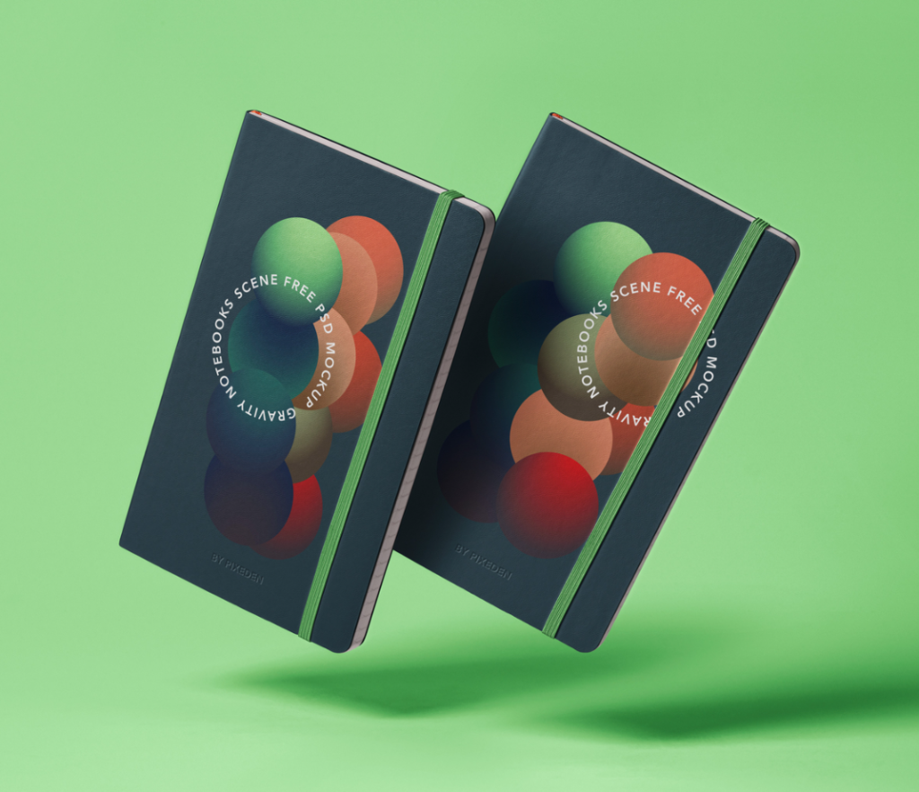 Gravity Falling PSD notebooks Mockup Scene
