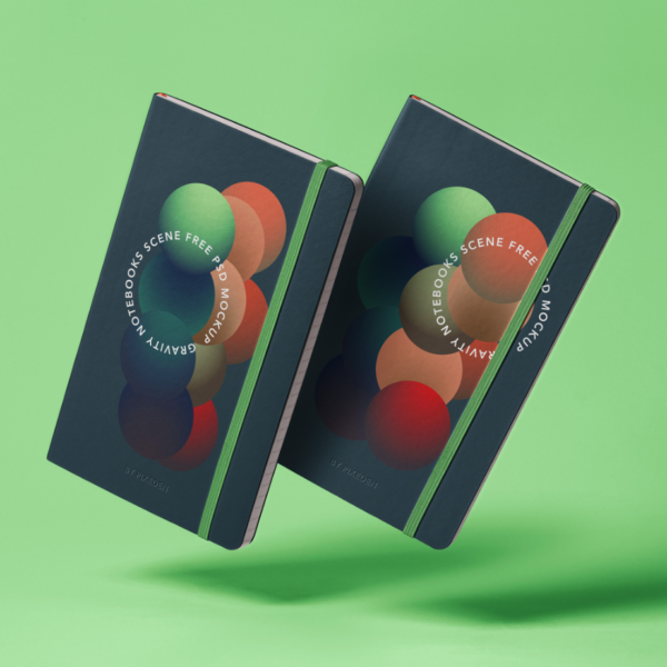 Gravity Falling PSD notebooks Mockup Scene