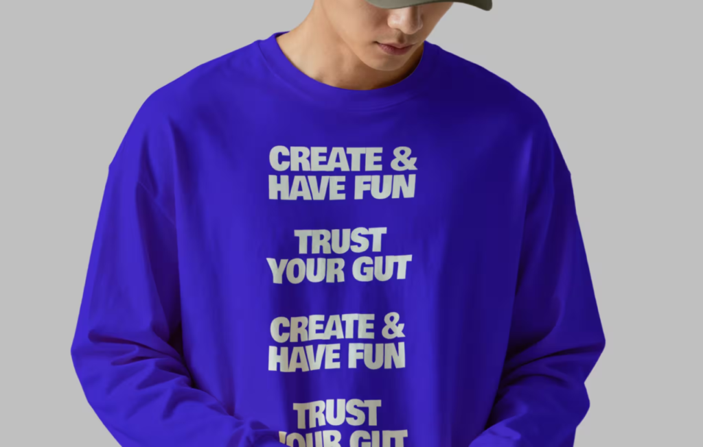 Long Sleeve T Shirt Mockup Apparel Presentation