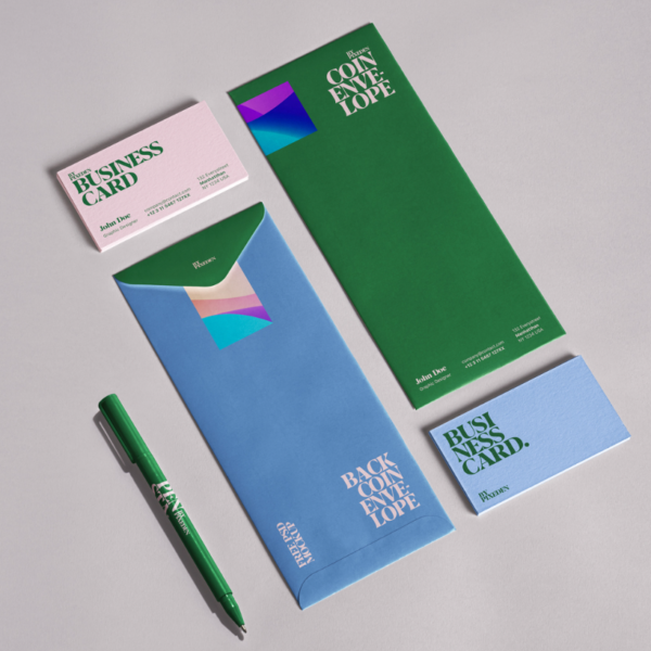 Long envelope PSD Stationery Mockup Set Professional Branding Presentation
