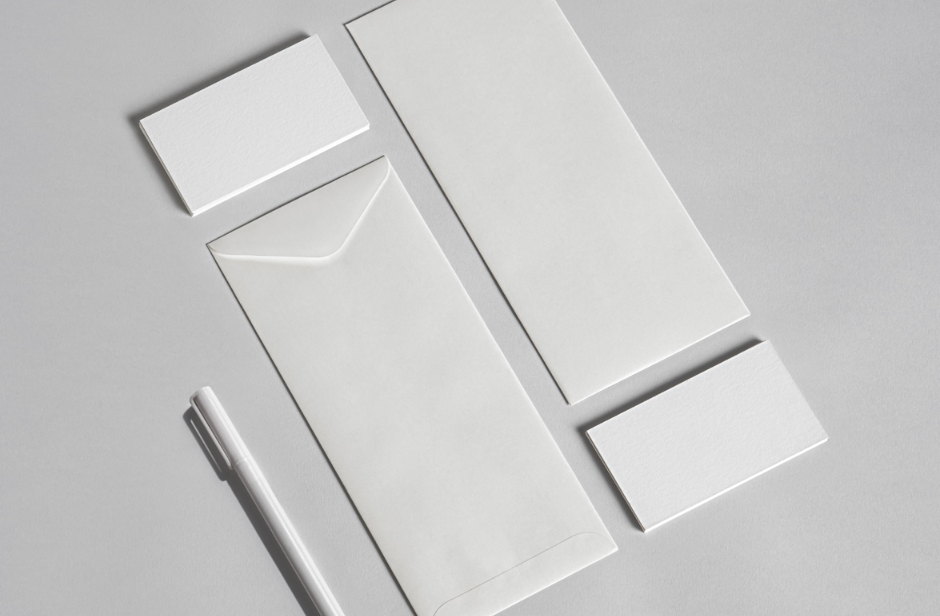 Long envelope PSD Stationery Mockup Set Professional Branding Presentation