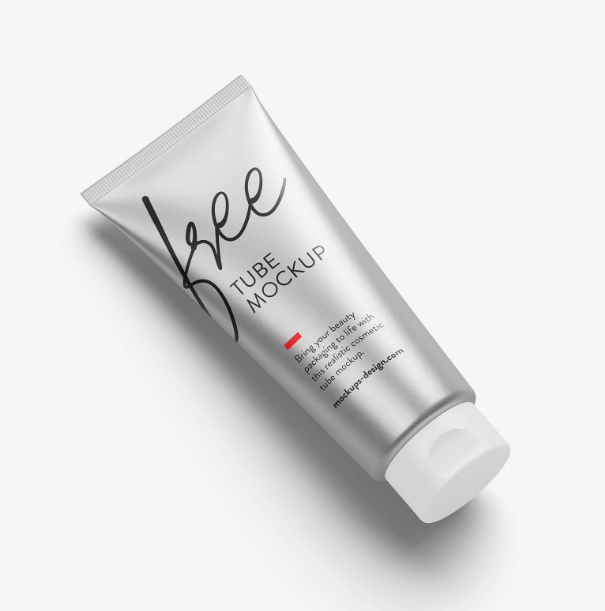 Metallic Tube Mockup Packaging Finish