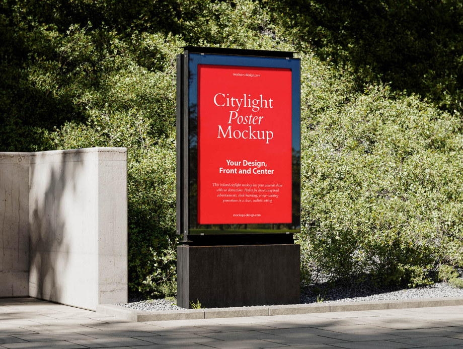 Minimal citylight Poster Mockup Urban Presentation