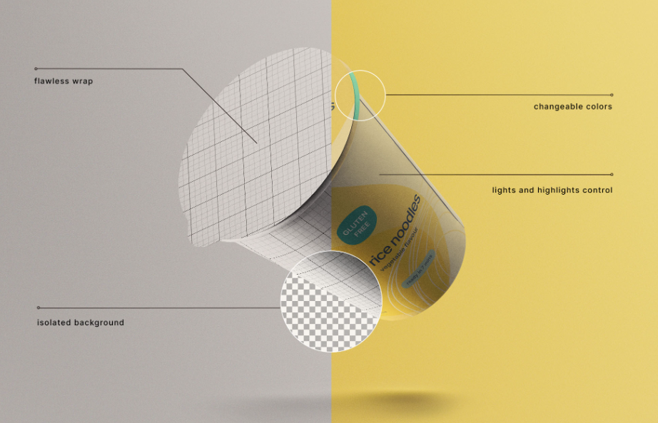 Noodles Cup Mockup  Detailed Article