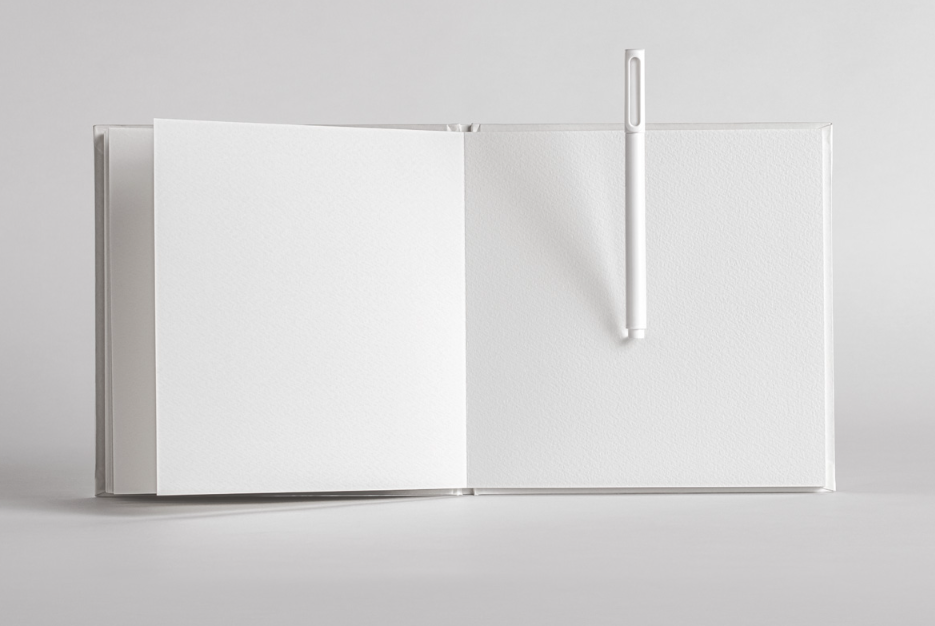 Open Square Hardcover Book Free PSD Mockup