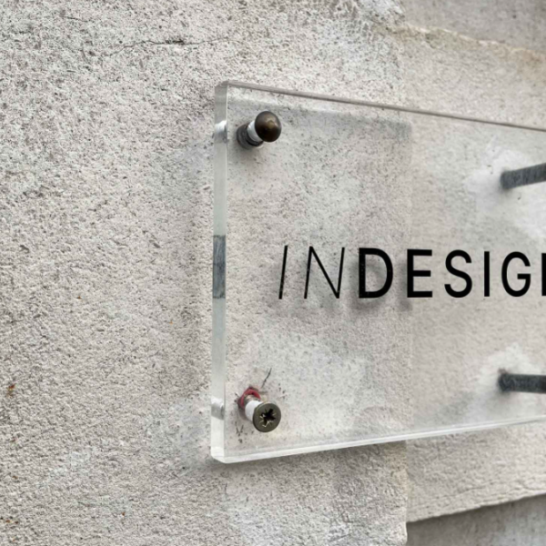 Outdoor Glass Signage Mockup PSD