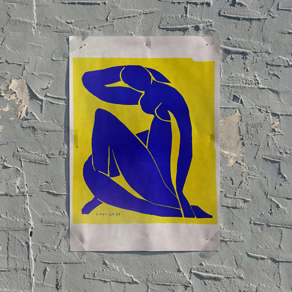 Poster Mockup on Textured Plaster Wall