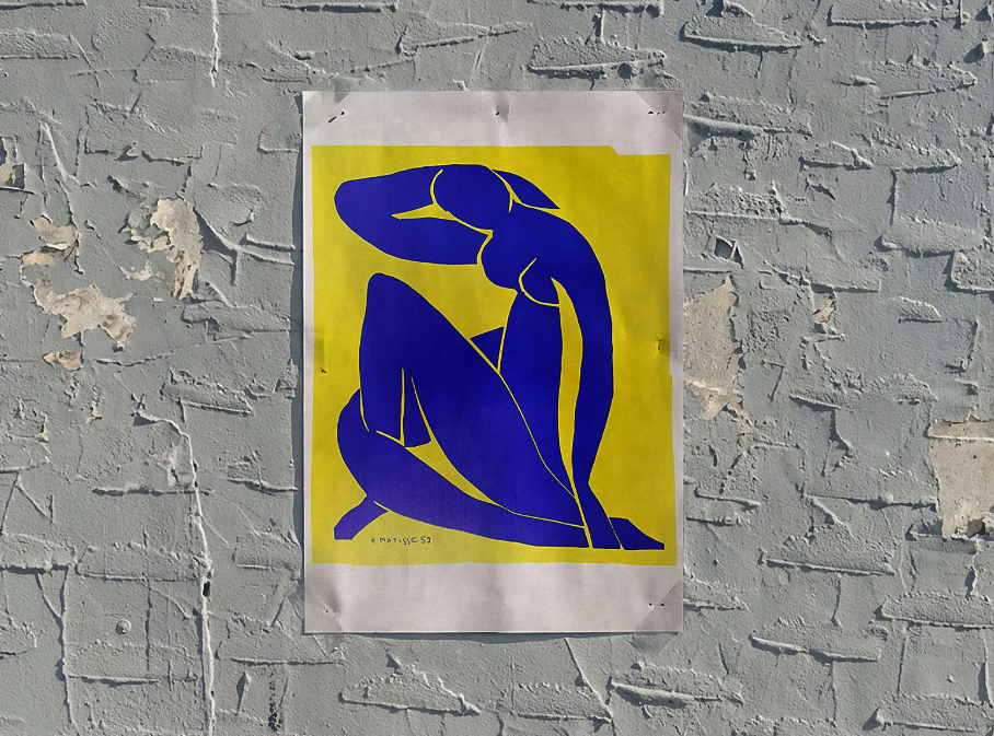 Poster Mockup on Textured Plaster Wall