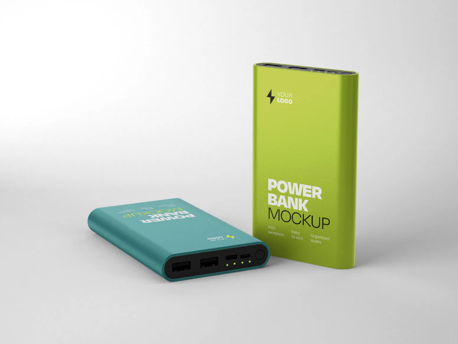 Power Bank Mockup for Realistic Product Presentation