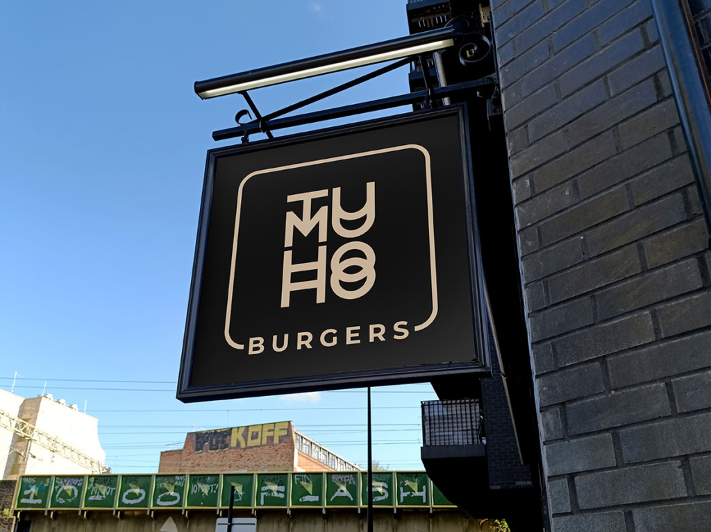 Restaurant Pub Hanging Sign Mockup