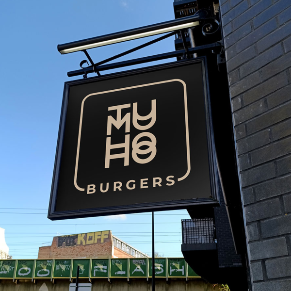 Restaurant Pub Hanging Sign Mockup