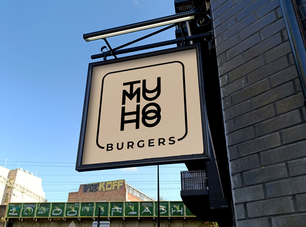 Restaurant Pub Hanging Sign Mockup