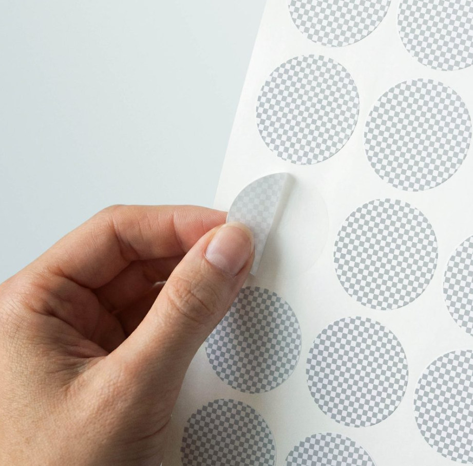 Round Label Sheet Mockup Sticker Presentation