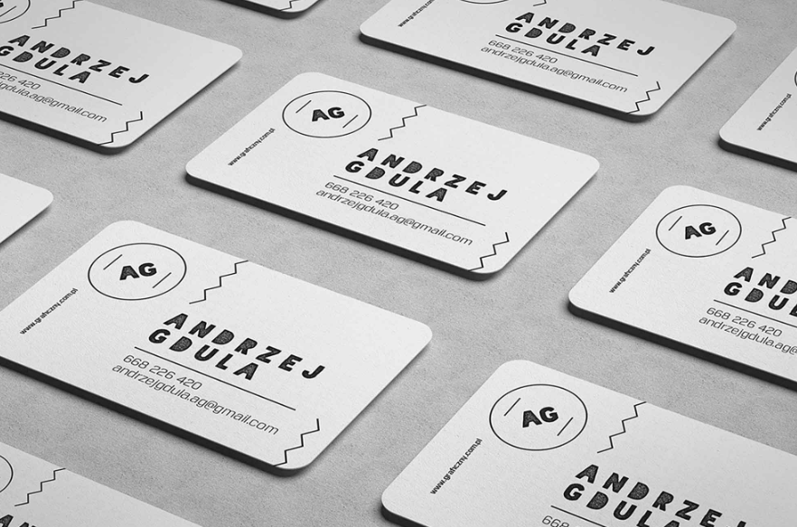 Rounded Business cards Mockup PSD creative and Professional