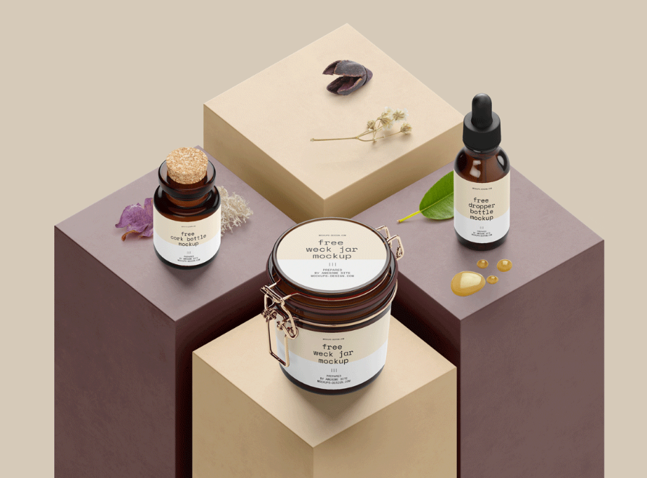 Scene creator Podium with Packaging Mockup