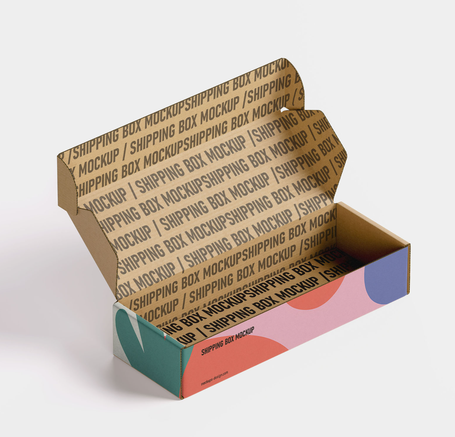 Shipping Box Mockup Multiple Views