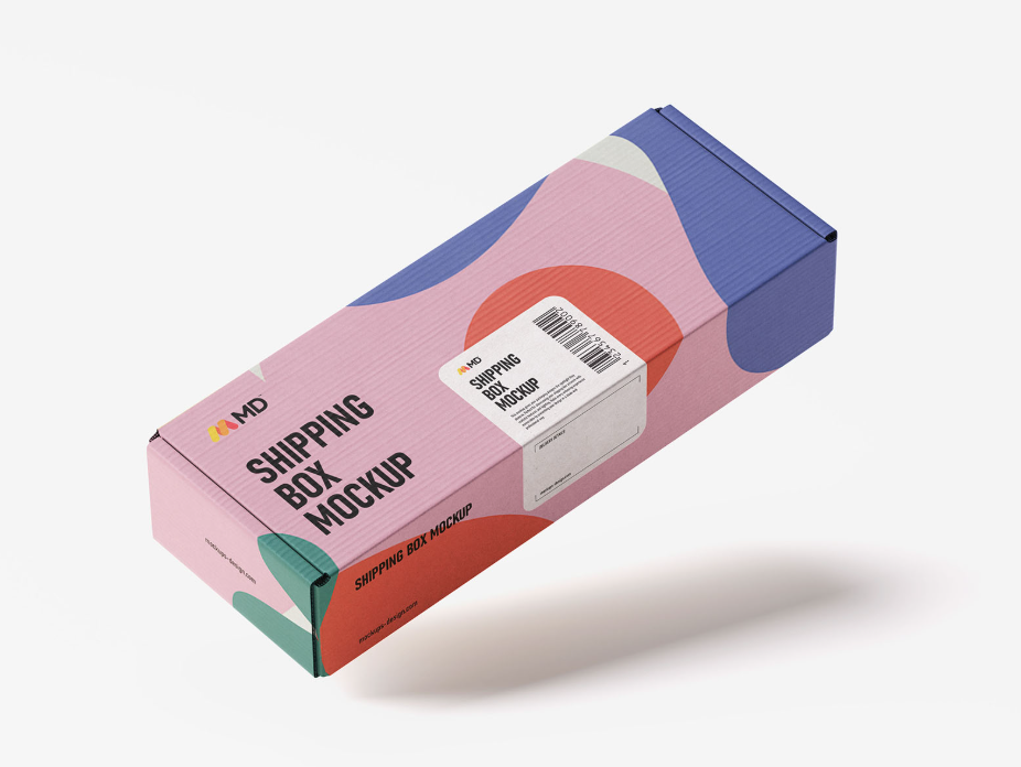 Shipping Box Mockup Multiple Views