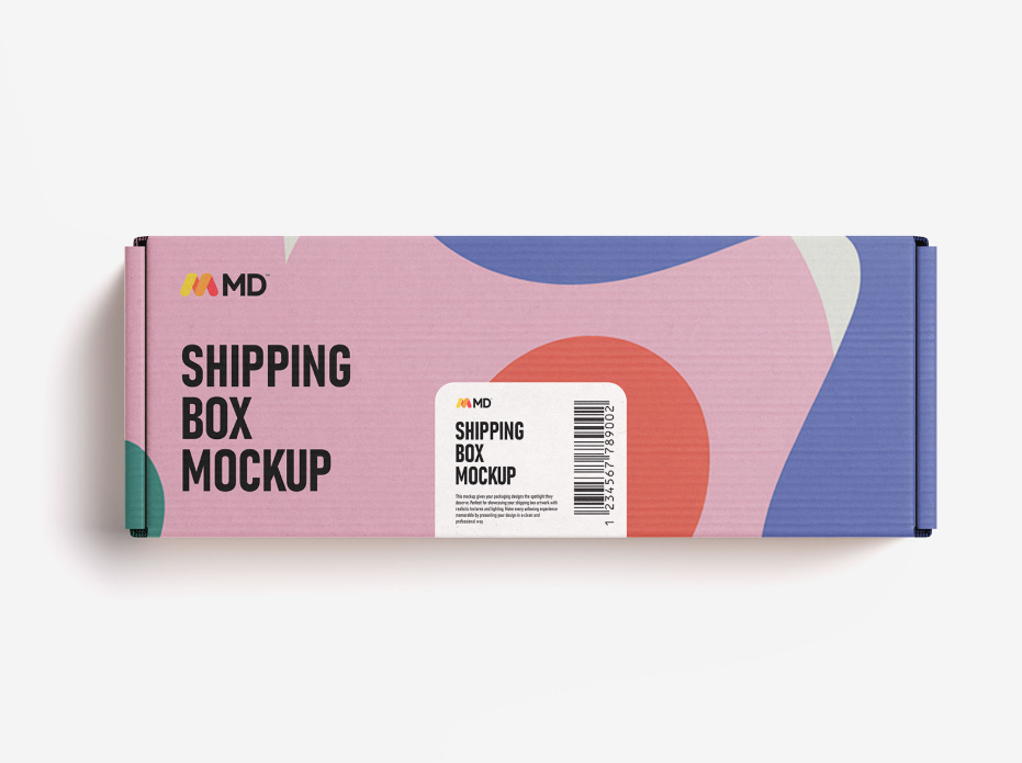Shipping Box Mockup Multiple Views