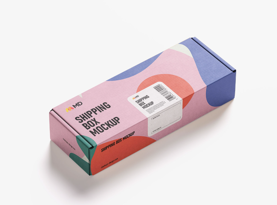 Shipping Box Mockup Multiple Views
