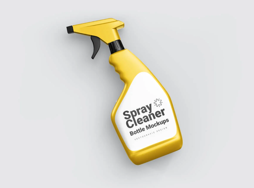 Spray cleaner Bottle Free mockups Packaging Presentation