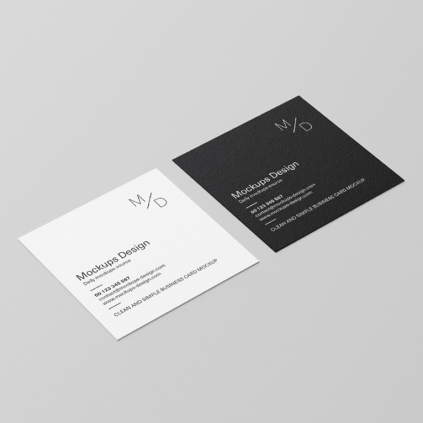 Square Business card Mockup Branding Presentation