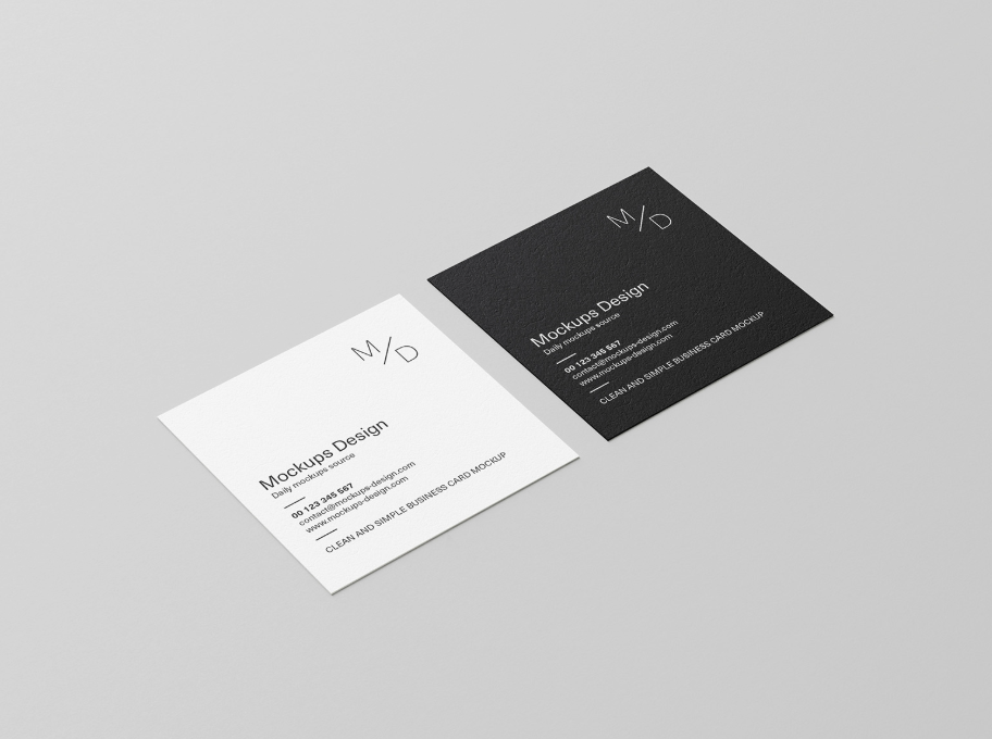Square Business card Mockup Branding Presentation