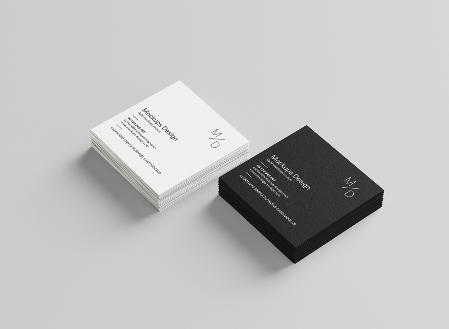 Square Business card Mockup Branding Presentation