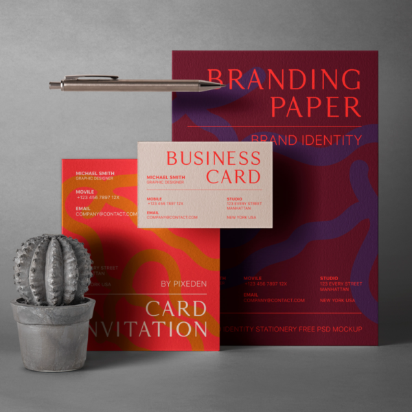 Stationery Branding Identity PSD Mockup