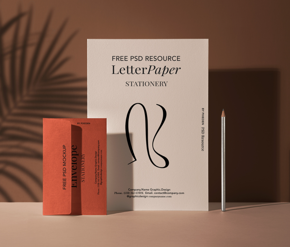 Stationery Paper Letter PSD Mockup Set Branding