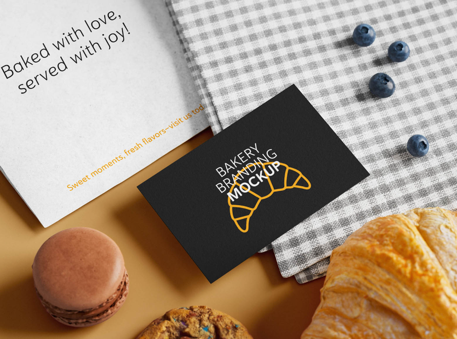 Sweet Bakery Branding Mockup Bakery & cafe Brand