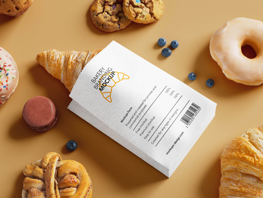 Sweet Bakery Branding Mockup Bakery & cafe Brand