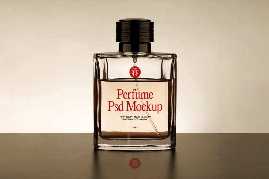 Transparent Perfume Bottle Mockup Your Designs