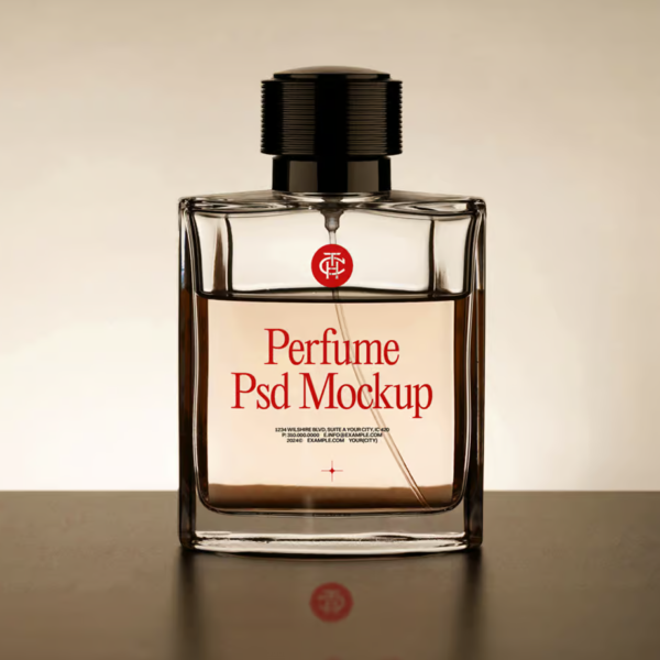 Transparent Perfume Bottle Mockup Your Designs
