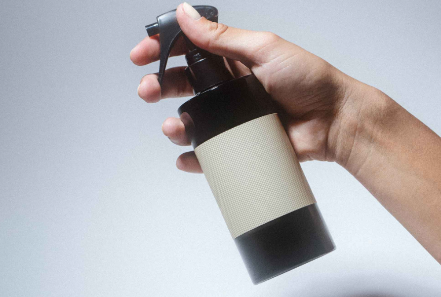Trigger Spray Bottle Mockup Hand Held Packaging PSD