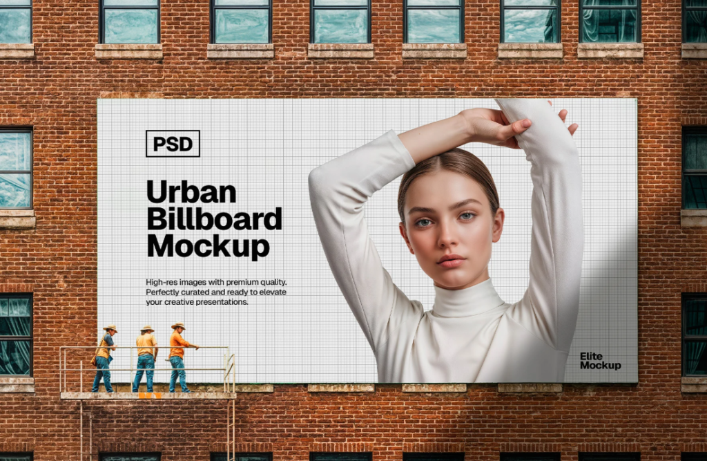 Urban Billboard Mockup PSD Outdoor Advertising