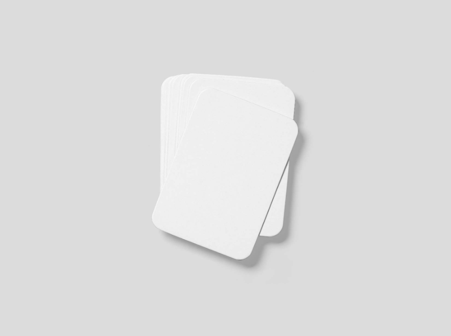 Vertical Round corners Business card Mockup Presentation